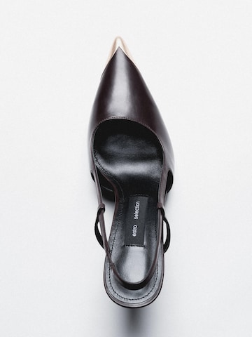 Estro Slingback pumps '2618-3' i brun