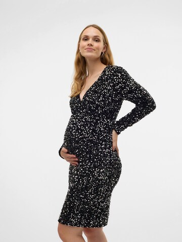 MAMALICIOUS Cocktail dress 'MLSASSY' in Black: front