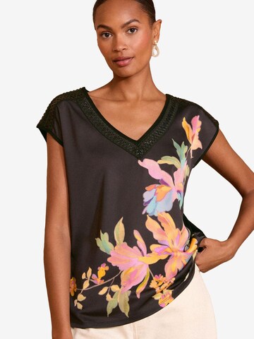love & roses Bluse in Schwarz: Vorderseite