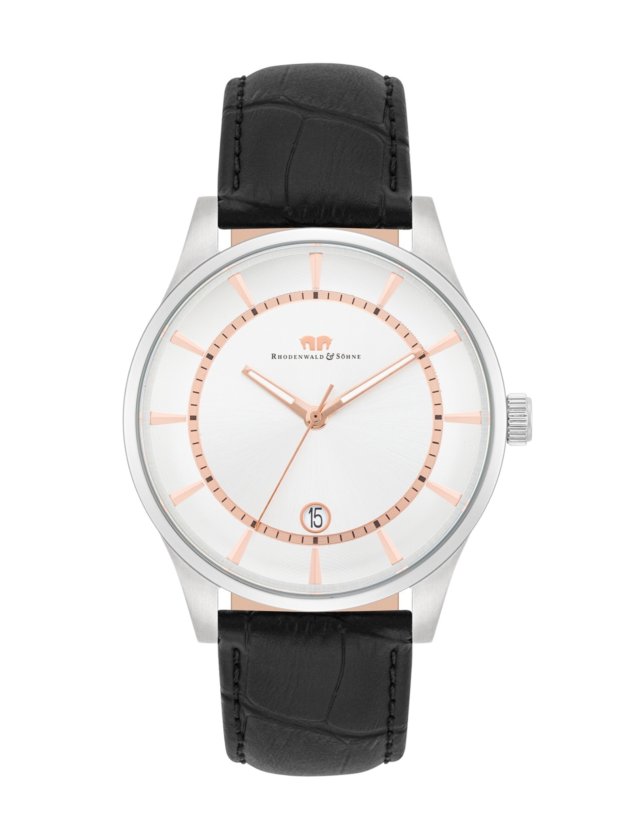 Montre à affichage analogique Rhodenwald & Söhne en noir : devant