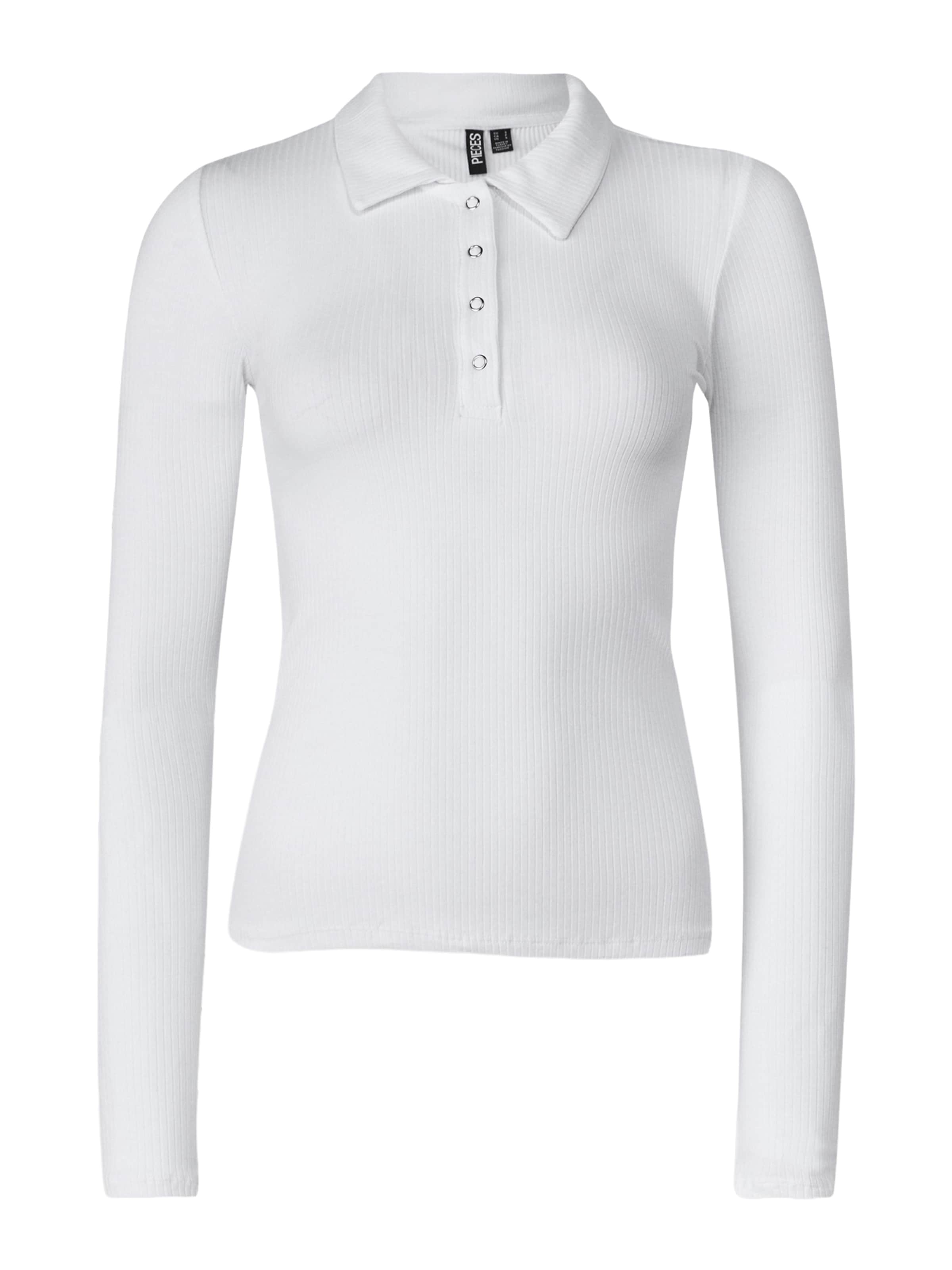 T-shirt &#x27;PCKITTE&#x27; PIECES en blanc : devant