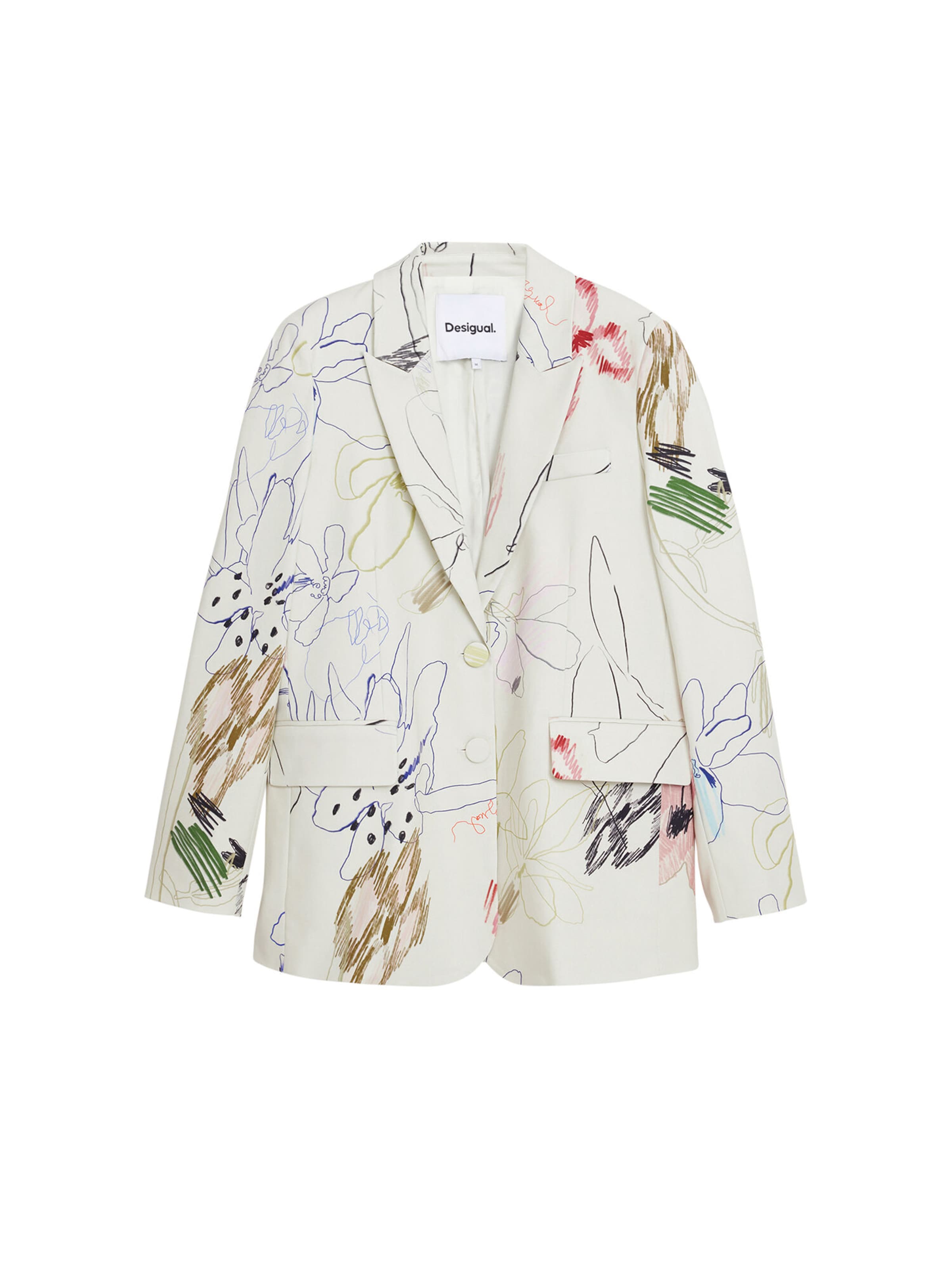 Desigual Блейзър в бяло: отпред