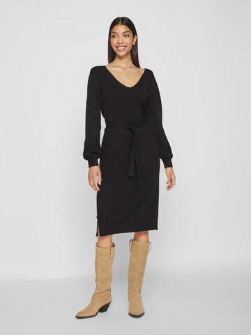 VILA Knitted dress 'RIL' in Black