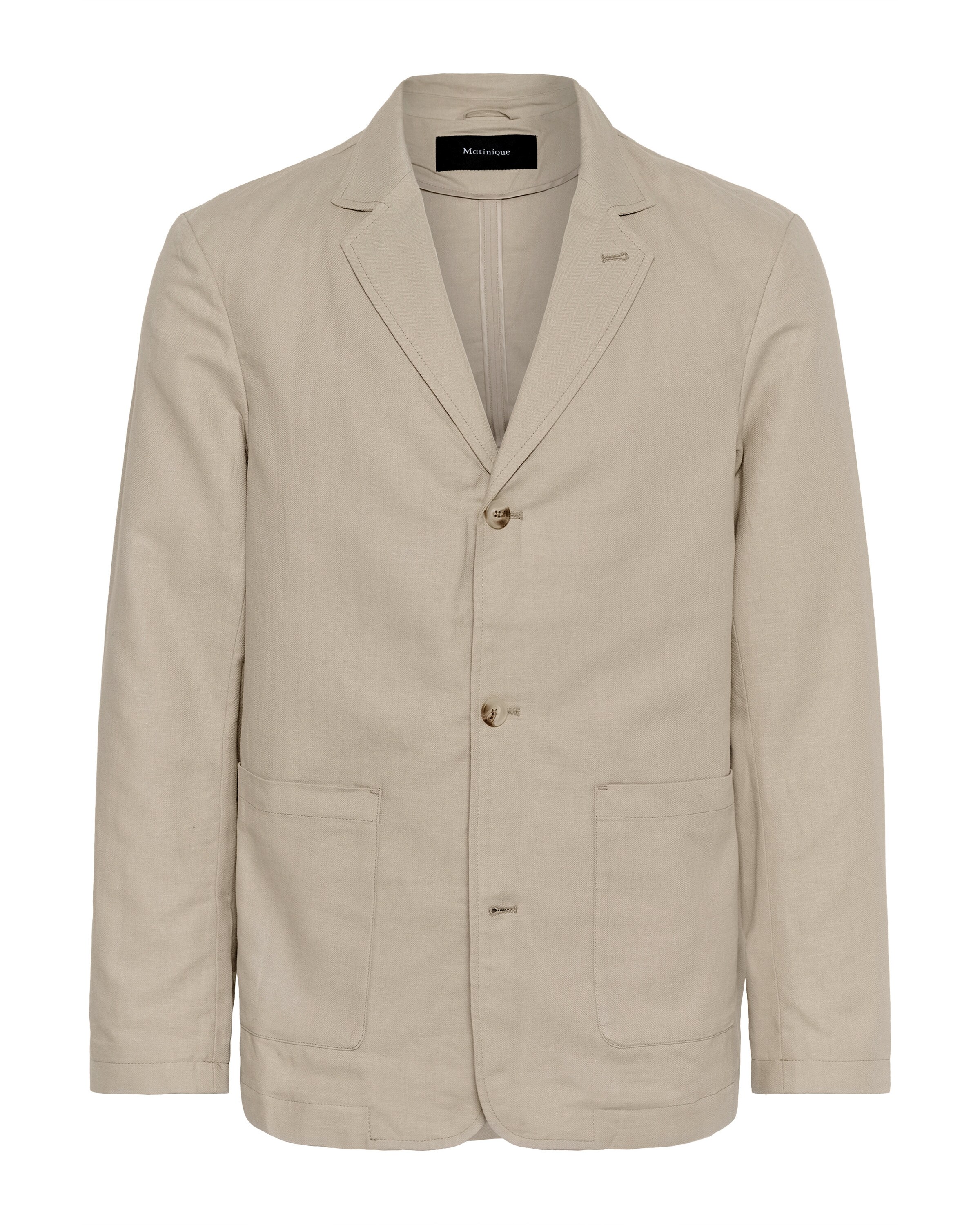 Coupe regular Veste de costume 'MAbarley' Matinique en beige : devant