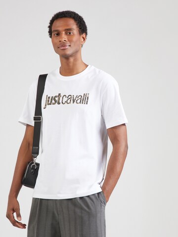 Tricou de la Just Cavalli pe alb: față