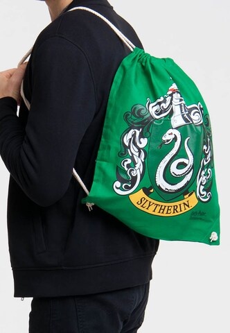 LOGOSHIRT Gym Bag 'Harry Potter - Slytherin Logo' in Green