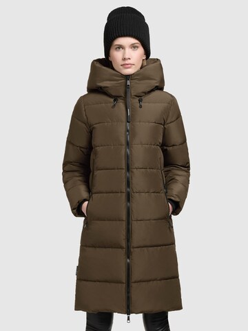 khujo Winter Coat in Green: front