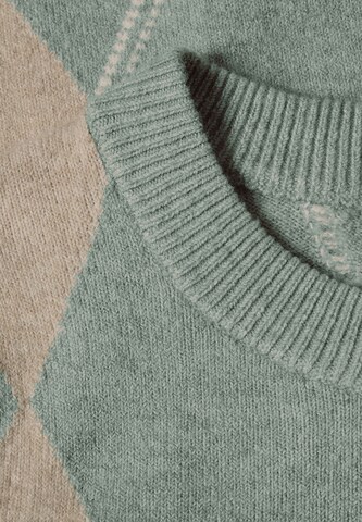 STREET ONE Langarm Pullover mit Argyle-Muster in Grün