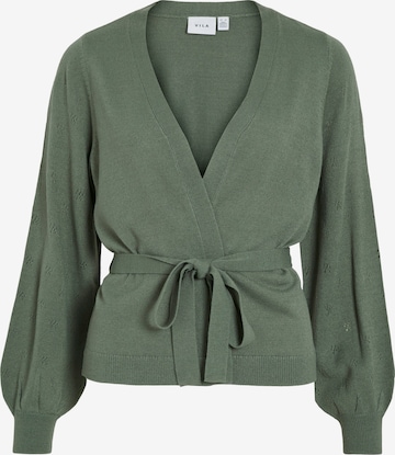 VILA Knit Cardigan 'VIAva' in Green: front