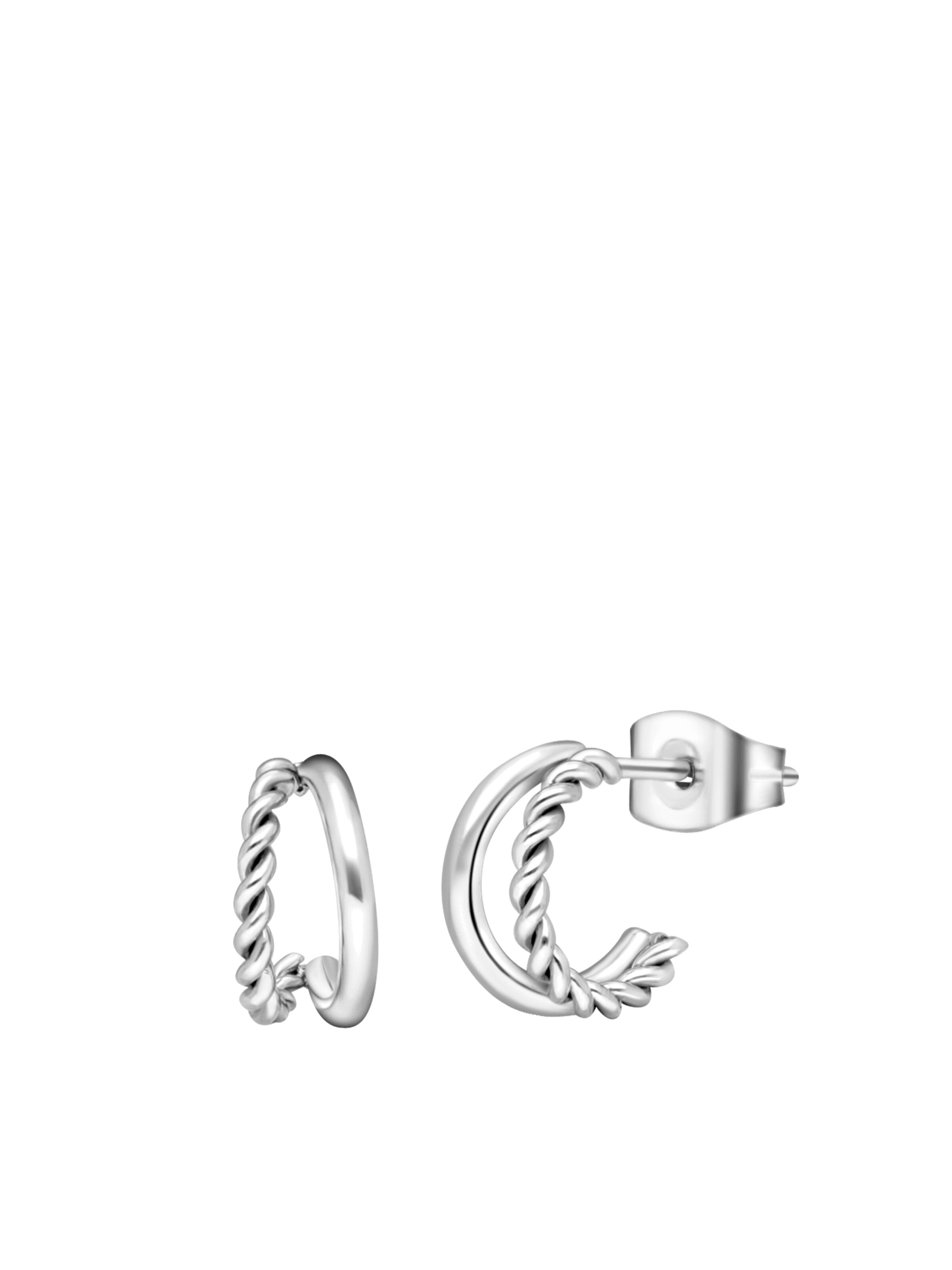 Lucardi Ohrringe in Silber: Vorderseite