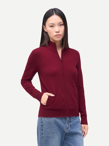 GOBI Cashmere - Cárdigan 'Women's Timeless Cashmere Full-Zip Cardigan' en rojo: frente