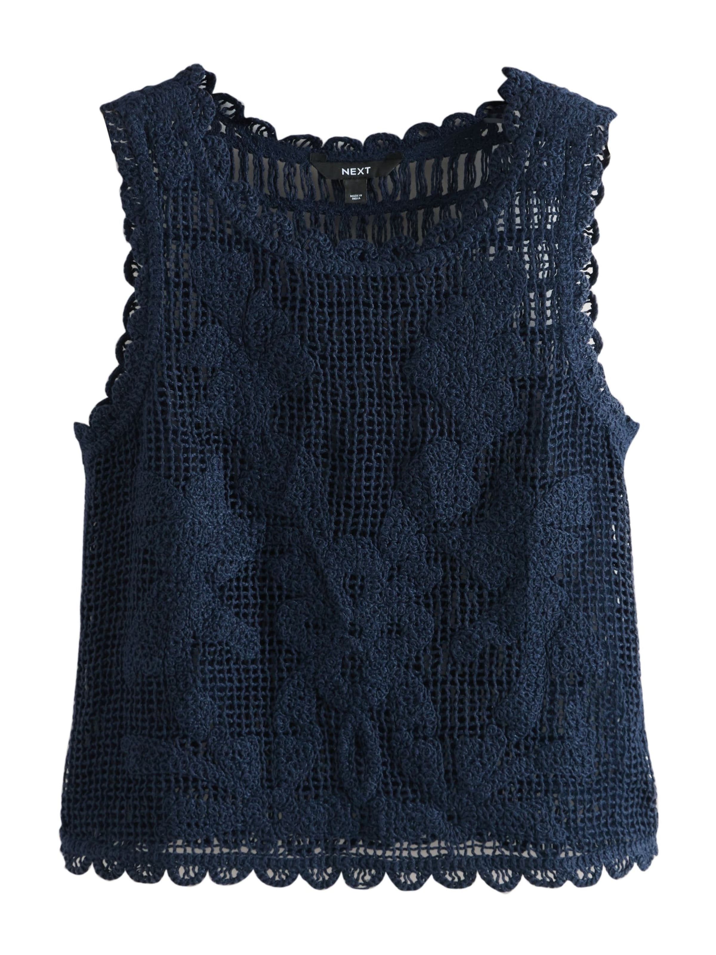 Next Knitted Top in Blue: front