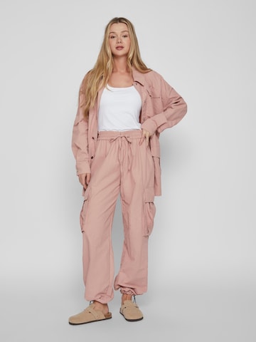 VILA Tapered Trousers 'POCKY' in Pink