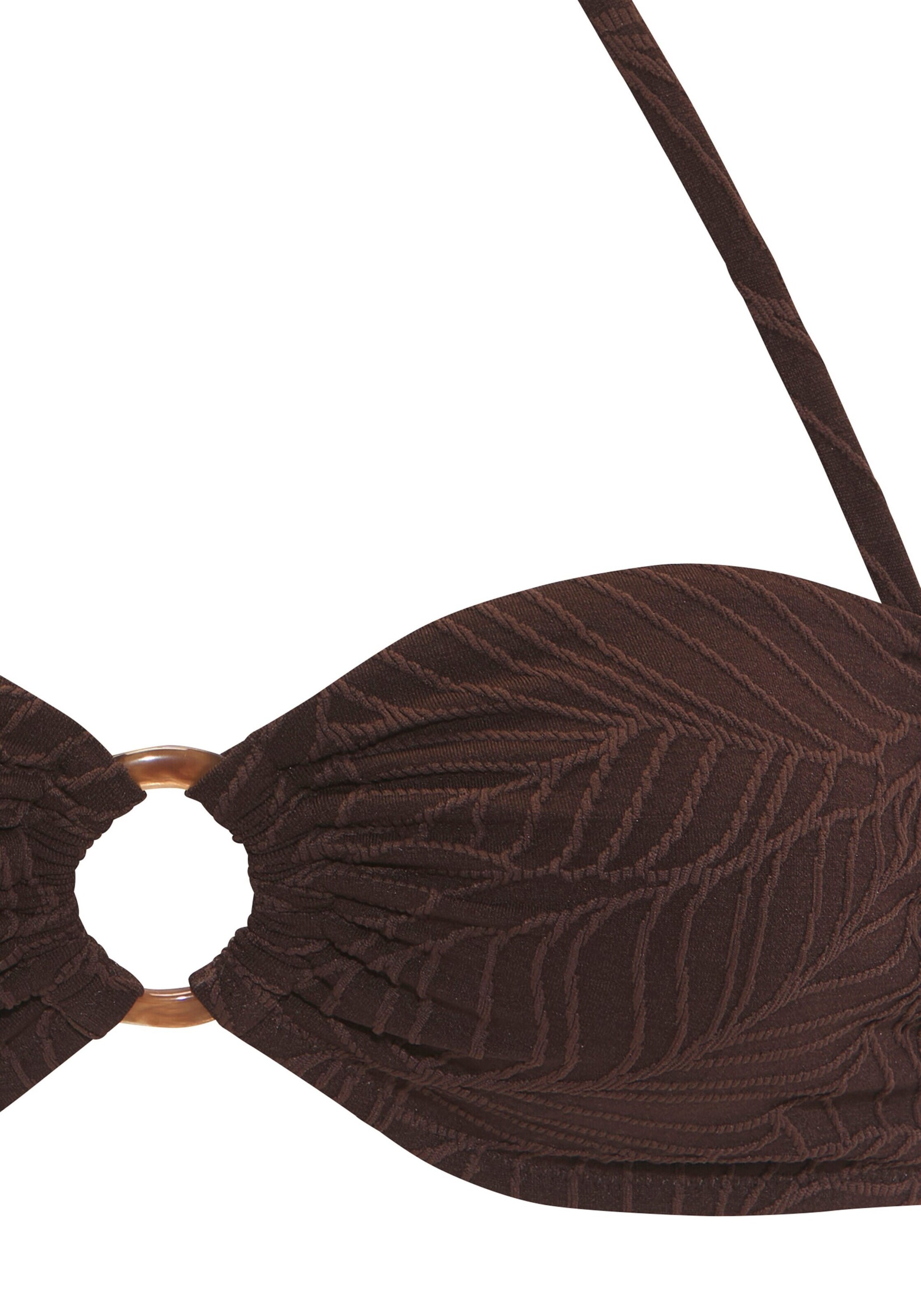 LASCANA Bandeau Bikini Top in Brown