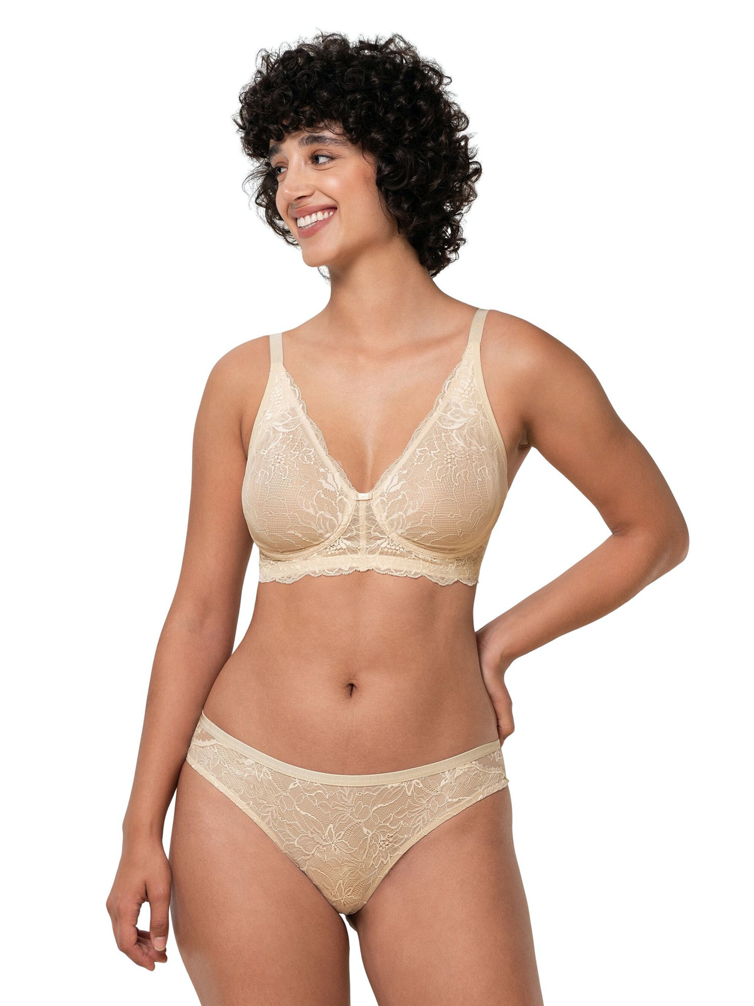 TRIUMPH T-Shirt Bügelloser BH ' Amourette Charm ' in Beige