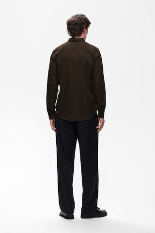 Coupe slim Chemise 'Trostol' Matinique en marron
