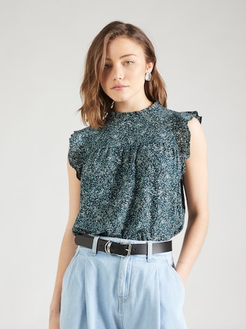 QS Blouse in Groen: voorkant