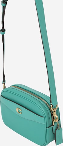 COACH - Bolso de hombro en verde: frente