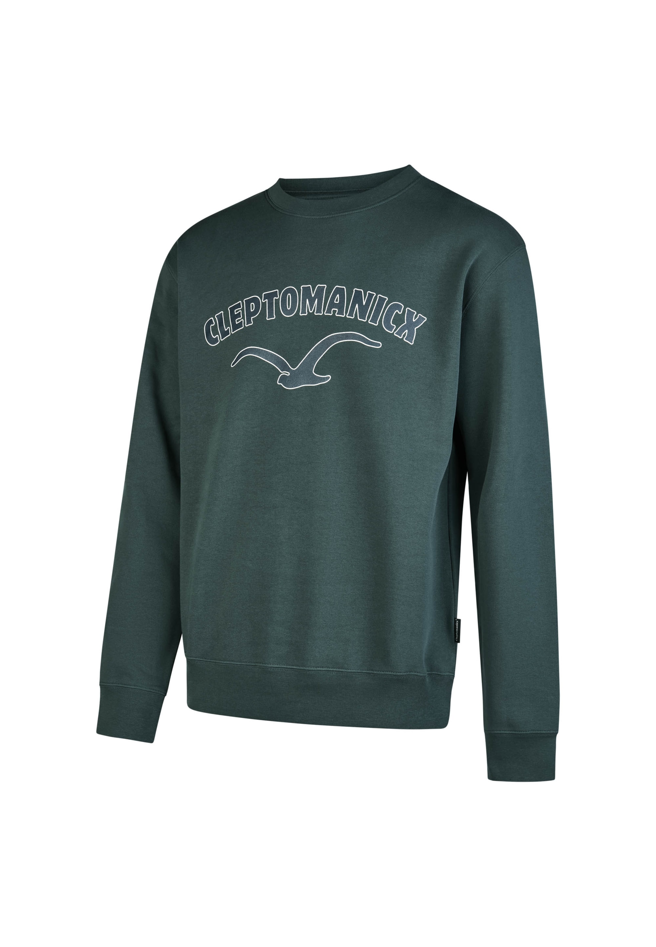 Cleptomanicx Sweatshirt 'College Type' in Green