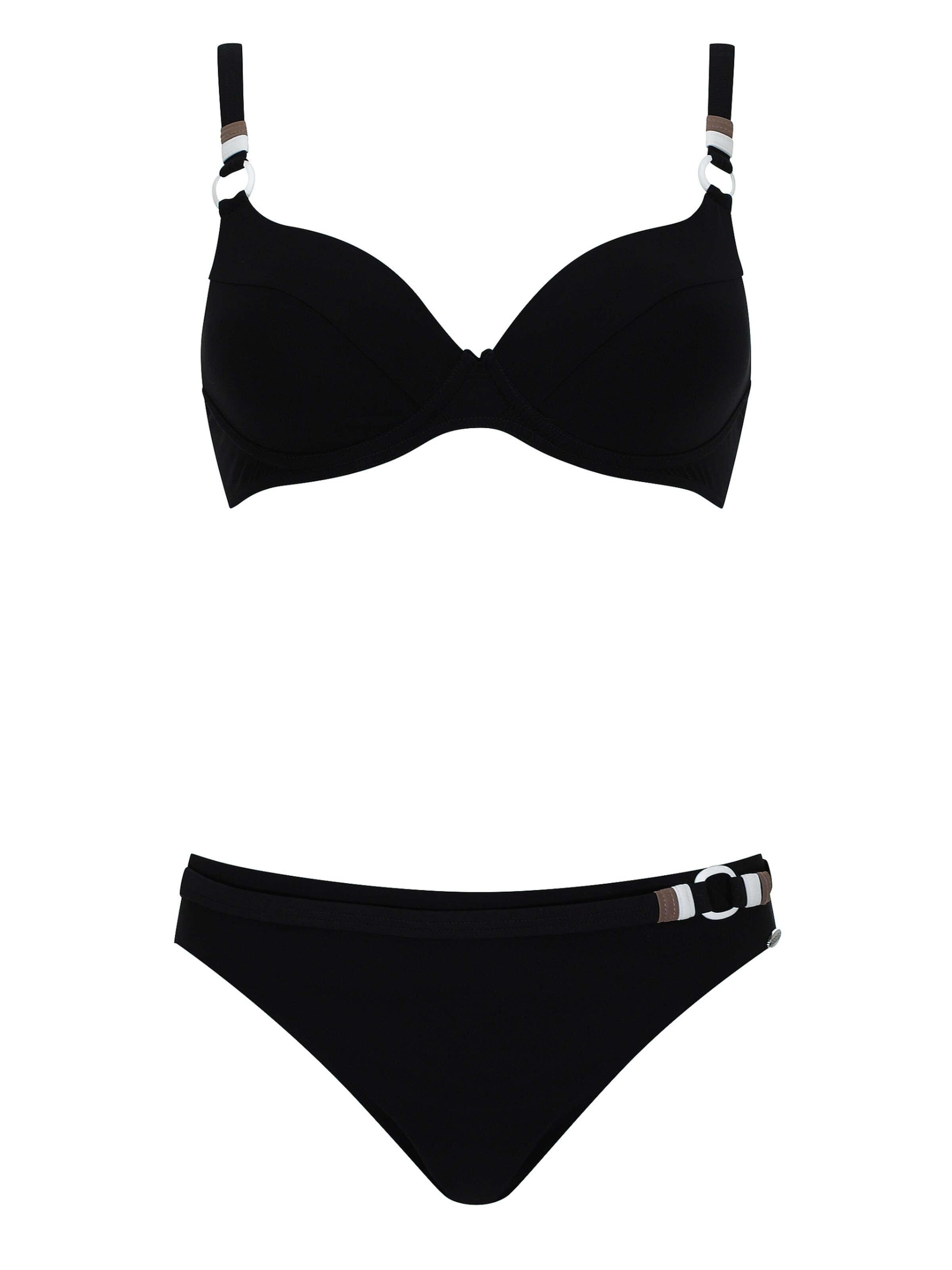 SUNFLAIR T-shirt Bikini in Zwart: voorkant