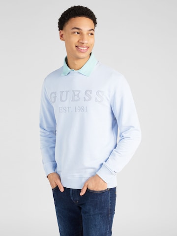 GUESS Sweatshirt 'BEAU' in Blauw: voorkant