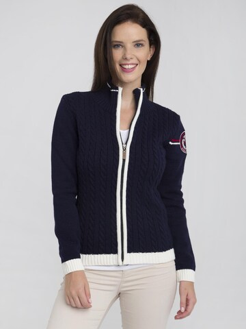 Sir Raymond Tailor Knit Cardigan 'Scottie' in Blue: front