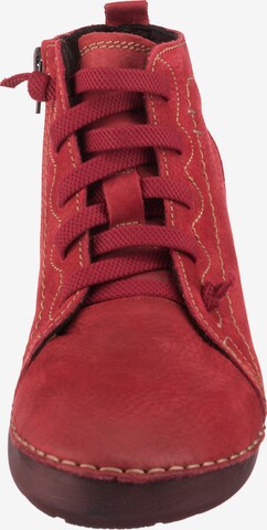 JOSEF SEIBEL Lace-Up Ankle Boots 'Fergey' in Red