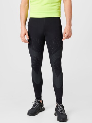 Skinny Pantalon de sport 'ROAD BALANCE' ASICS en noir : devant