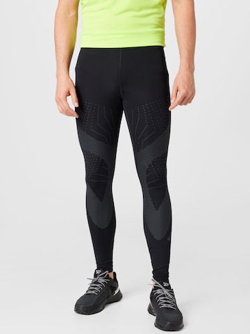 Skinny Pantaloni sportivi 'ROAD BALANCE' di ASICS in nero: frontale