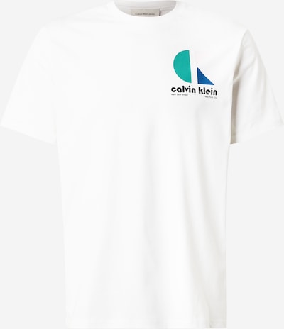 Calvin Klein Jeans Paita värissä kuninkaallisen sininen / minttu / valkoinen, Tuotenäkymä