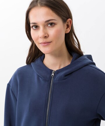 BRAX Zip-Up Hoodie 'Berit' in Blue