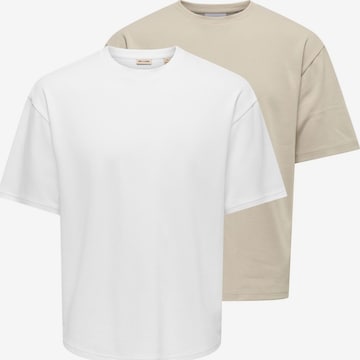 Only & Sons Shirt 'Caspian' in Beige: Vorderseite