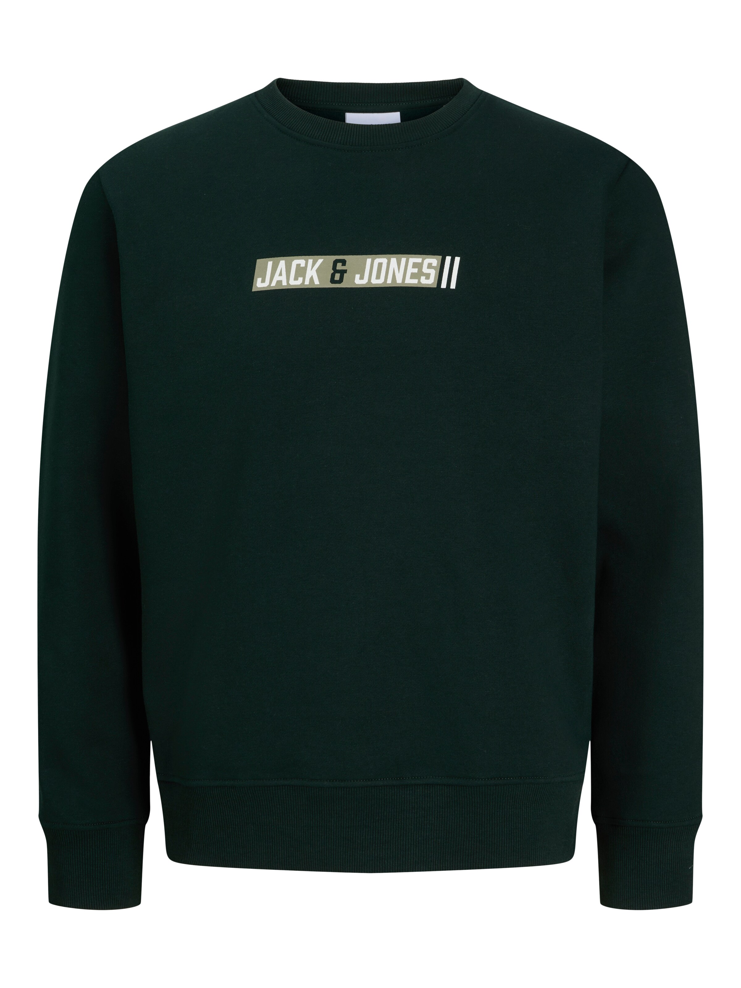 JACK & JONES Sweatshirt in XS in Dark green / White, Item view