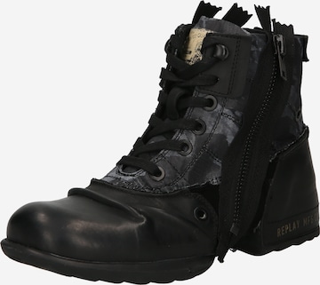REPLAY Lace-Up Shoes in Black: front
