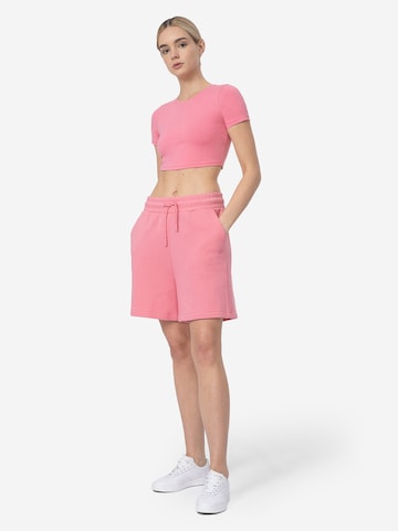 4F Loosefit Παντελόνι φόρμας σε ροζ