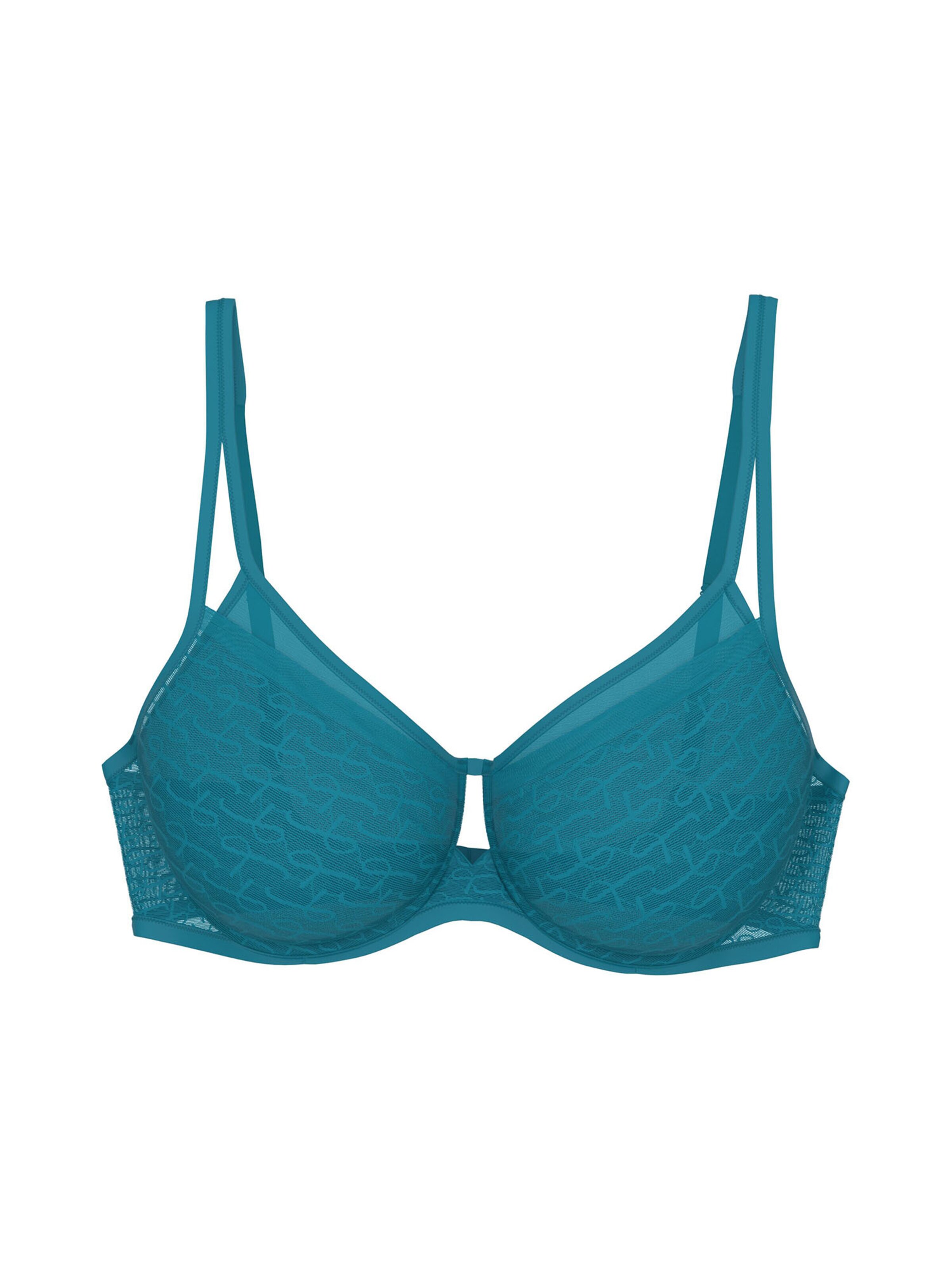 TRIUMPH Bügel-BH ' Red Label Triumph Signature Sheer ' in Blau: Vorderseite