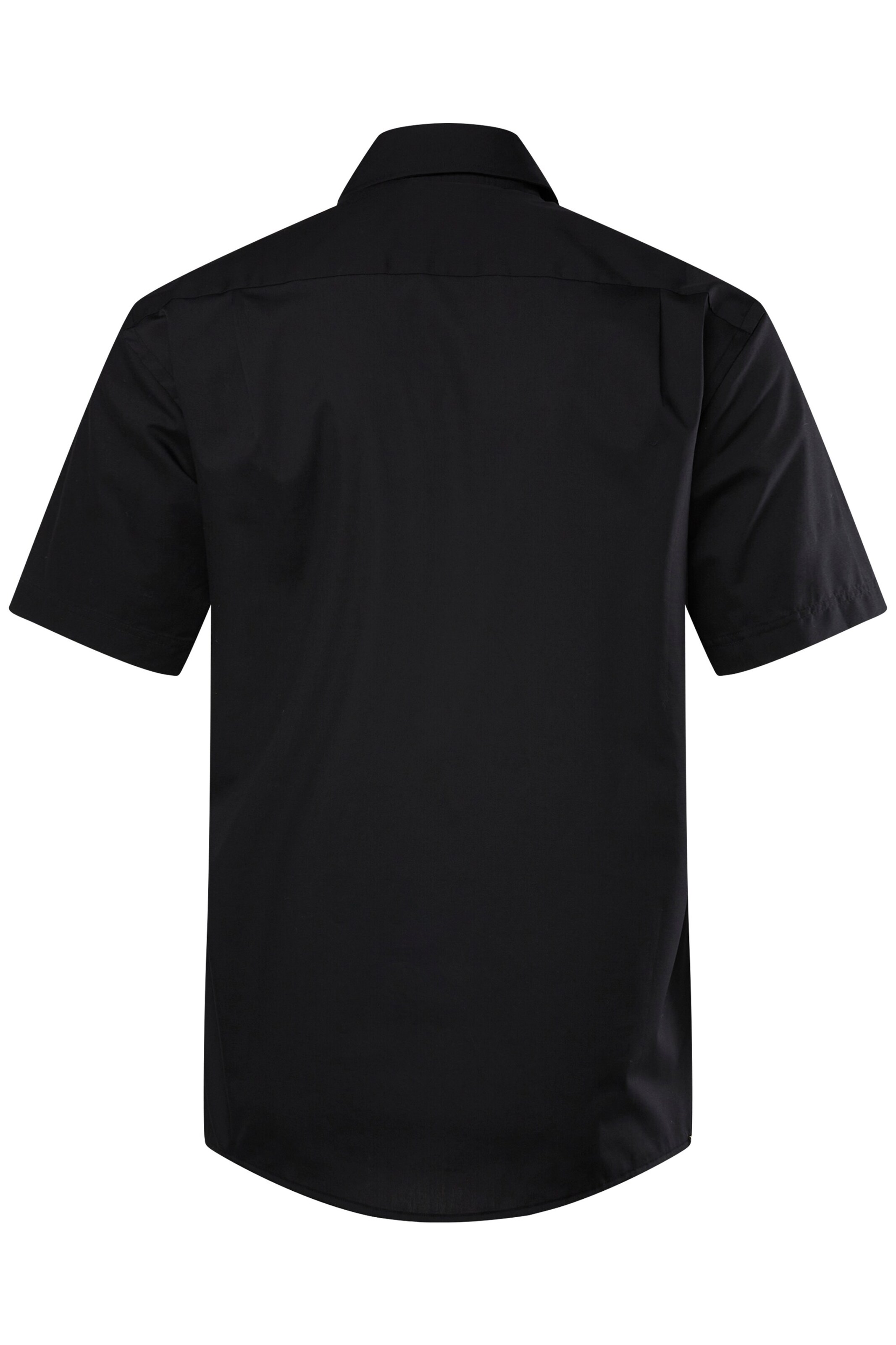 Men Plus Comfort fit Overhemd in Zwart