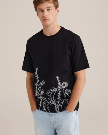 WE Fashion Футболка в Черный: спереди