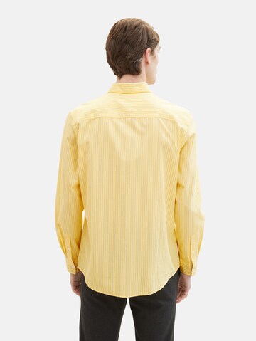 TOM TAILOR Regular fit Button Up Shirt in Yellow