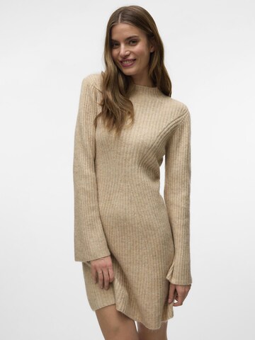 VERO MODA Knitted dress 'VMLina' in Beige: front