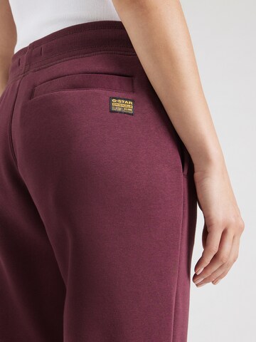 G-STAR Tapered Housut 'Premium Core 2.0' värissä punainen