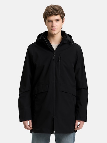 TOM TAILOR DENIM Between-seasons coat in Black: front