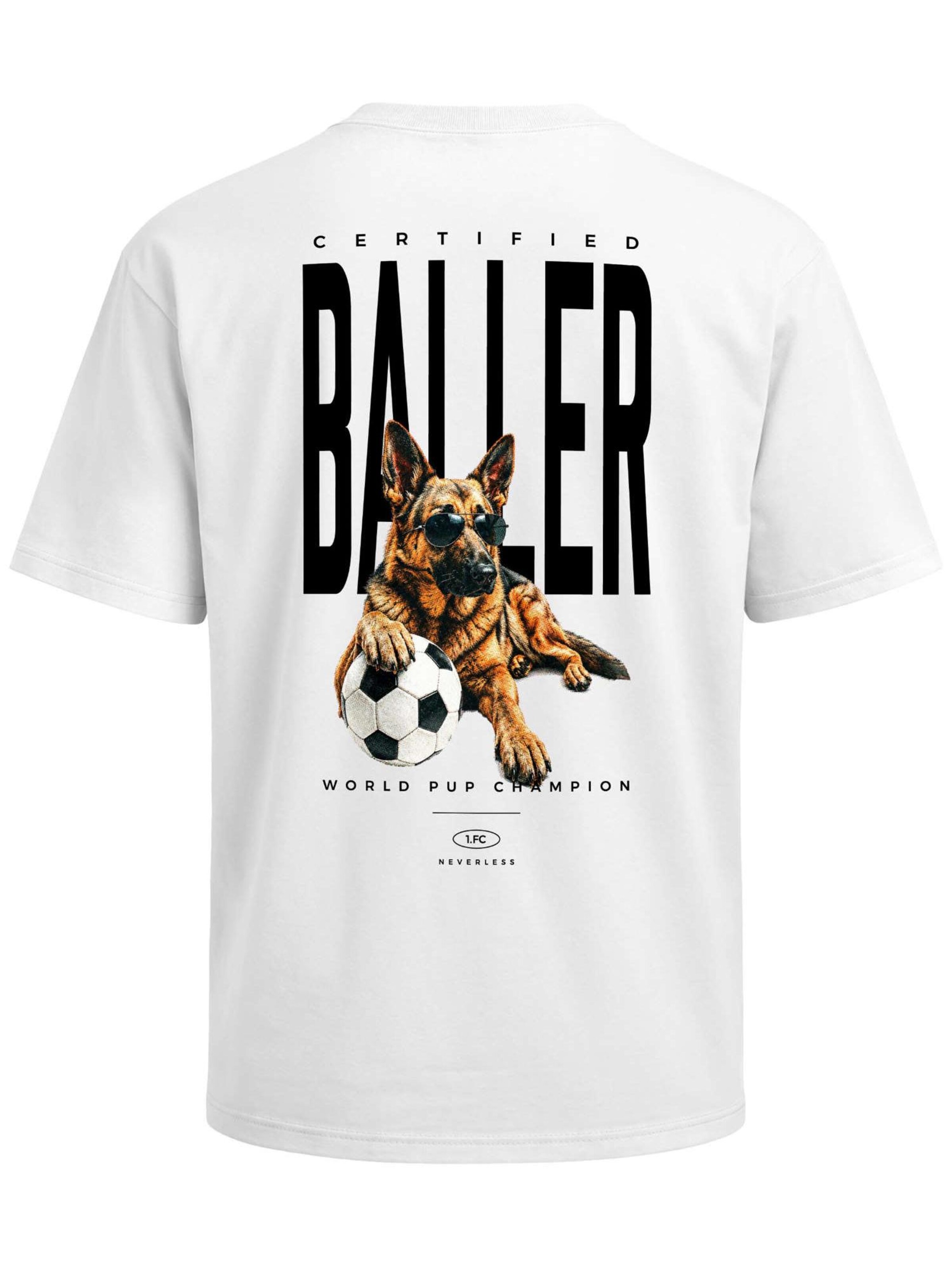Neverless Shirt 'Pub Champion'‌‌‌‌‌‌‌‌ in Weiß