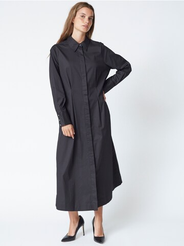 Robe-chemise 'Poppy' co'couture en noir