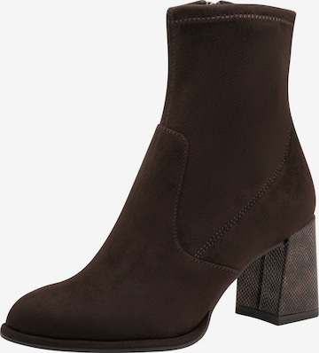 Bottines Tamaris en marron : devant