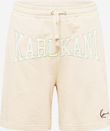 Regular Pantalon Karl Kani en beige : devant