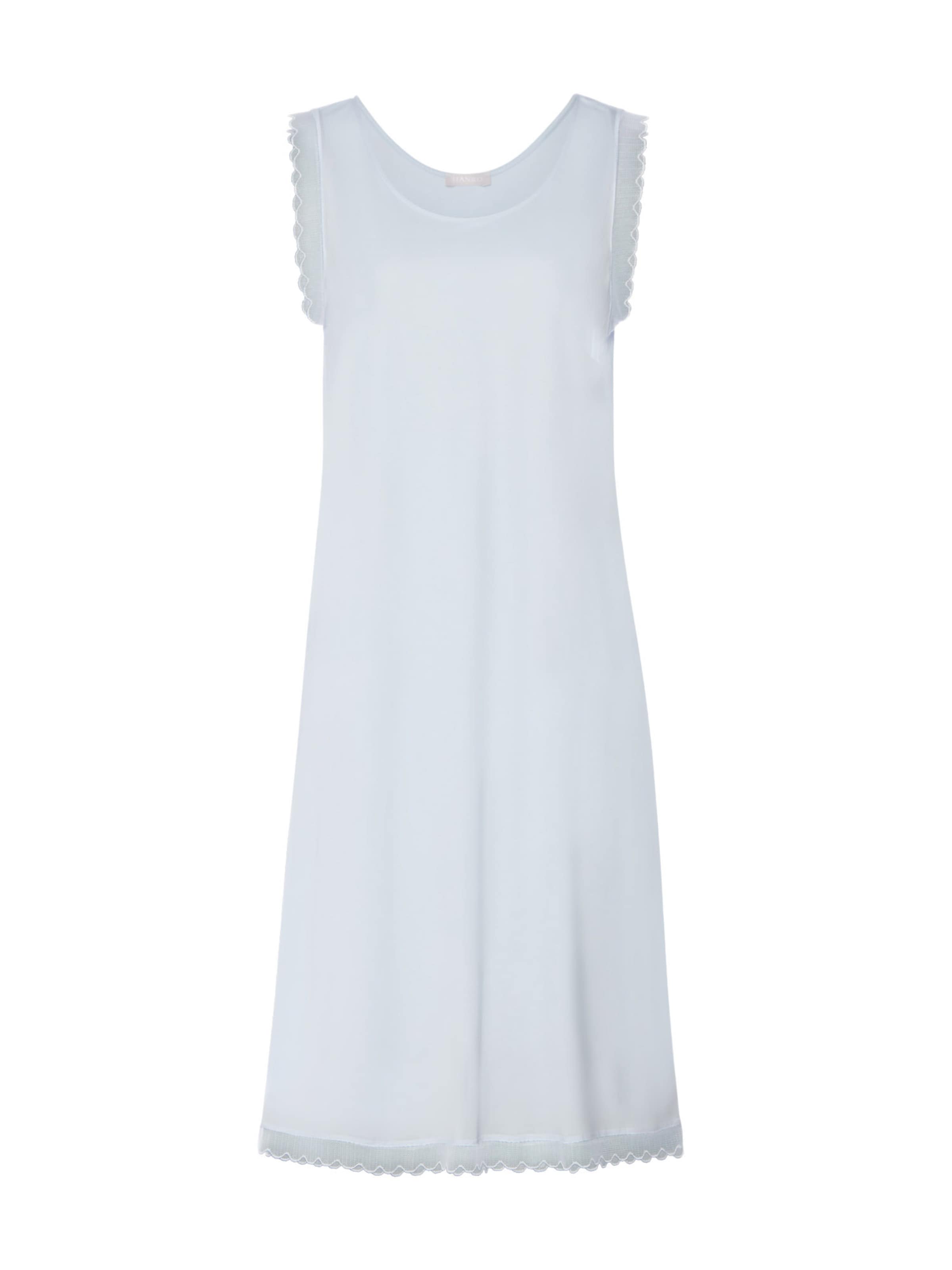 Hanro Nightgown ' Inaya ' in Blue: front