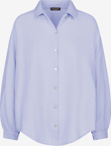SASSYCLASSY Bluse 'kürzere Variante' in Blau: Vorderseite