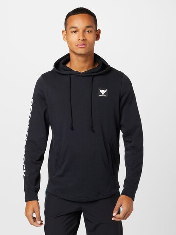 UNDER ARMOUR Sport sweatshirt i svart: framsida