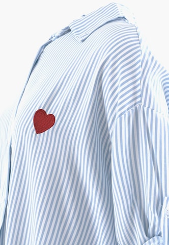 Zwillingsherz Blouse in Blauw
